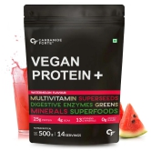 Carbamide Forte Vegan Protein Powder - Plant Based Pea Protein Powder with Multivitamin, Minerals, Superfoods, Digestive Enzymes - Watermelon Flavour - 500g