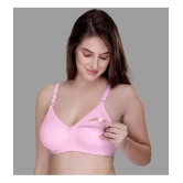 Inwy - Pink Cotton Solid Womens Maternity Bra ( Pack of 1 ) - 38B