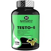 NATURYZ Testo-6 Plant Natural Testosterone Booster for Men with Tribulus & Ashwagandha - 60 Tablets