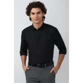 Men Black Regular Fit Formal Full Sleeves Formal Shirt