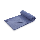 HOMETALES Melange Mild Winter Double Blanket ( 210 x 220 cm ) Pack of 1 - Blue - Blue