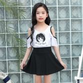 Girls swim dress with inbuilt shorts-Black / 2XL (10-12 yrs)