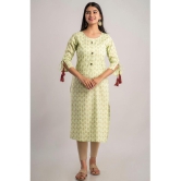 MAUKA - Green Rayon Women's Straight Kurti ( Pack of 1 ) - None