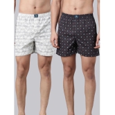 Joven Grey Cotton Men's Boxer- ( Pack of 2 ) - None