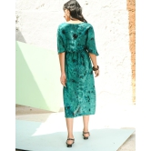 HAILEY - Tie Dye Drawstring Midi (Final Sale)-XXL / DARK GREEN