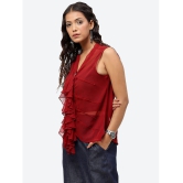 Baawri Polyester Blend Shrugs - Maroon Single - None