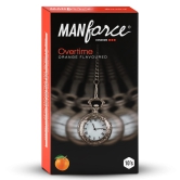 MANFORCE 3 in 1 Condoms (Ribbed Contour Dotted) Overtime Orange Flavoured- 10 Pieces x Pack of 3 Condom (Set of 3 30 Sheets)