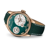 DoubleRun Green Leather Chronograph Mens Watch