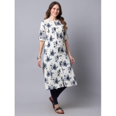 Pistaa - Navy Blue Cotton Womens Front Slit Kurti ( Pack of 1 ) - None