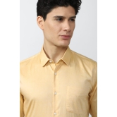 Men Yellow Slim Fit Formal Full Sleeves Formal Shirt