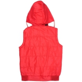 PPTHEFASHIONHUB - Red Polyester Boys Quilted & Bomber Jacket ( Pack of 1 ) - None