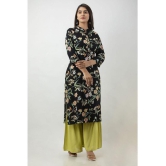 MAUKA - Black Straight Rayon Women's Stitched Salwar Suit ( Pack of 1 ) - None