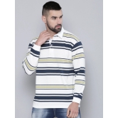 Auto Stripes Beige Navy Polo T-Shirt-S / Beige