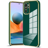 NBOX - Green Silicon Plain Cases Compatible For Xiaomi Redmi Note 10 Pro ( Pack of 1 ) - Green