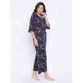 Clovia Rayon Nightsuit Sets - Navy - XL