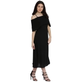 Miss Chase Georgette Black Regular Dress - M