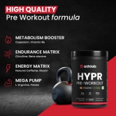 Athlab (by Nutrabay) HYPR Pre Workout | Naturally Flavoured & Sweetened with Monk Fruit | 200mg Natural Caffeine, 3000mg L-Arginine, 2000mg Beta Alanine, 2000mg Citrulline Malate - Orange Blast, 480g