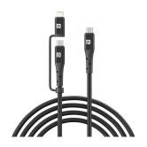 Portronics - Black 3A Type C Cable 1.2 Meter - Black