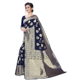 ofline selection Blue Jacquard Saree