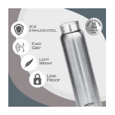 Milton Aqua 1000 Stainless Steel Water Bottle, Set of 3, 950 ml, Silver - Silver