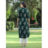 Juniper - Green Rayon Womens Straight Kurti ( Pack of 1 ) - None