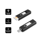 Horsefit Black USB Lighter ( Pack of 1 )