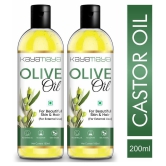 Kayamaya 100% Pure Olive Oil for Skin & Hair Oil 100 mL Pack of 2