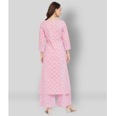 Tissu - Pink Straight Cotton Womens Stitched Salwar Suit ( Pack of 1 ) - XS