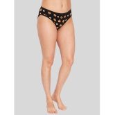 ILRASO - Black Cotton Printed Women's Bikini ( Pack of 1 ) - None