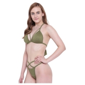 La Intimo Polyester Green Beach Dresses - S