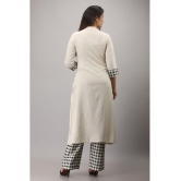 MAUKA Rayon Solid Kurti With Palazzo Womens Stitched Salwar Suit - White ( Pack of 1 ) - None