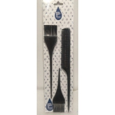 Bb Hair Dye Brush & Comb Set(Pack Of 3)