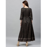 KIPEK - Black Rayon Women's Anarkali Kurti ( Pack of 1 ) - None