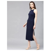 Zima Leto Polyester Navy Bodycon Dress - Single - S