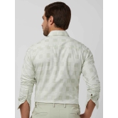 Light Green Tonal Check Slim Fit Casual Shirt