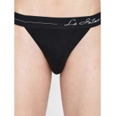 La Intimo Black Cotton Mens Bikini ( Pack of 3 ) - None