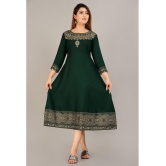 Smien - Green Rayon Women's A-line Kurti ( Pack of 1 ) - None