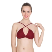 TCG Cotton Lycra Seamless Bra - Maroon - None