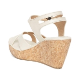 Marc Loire Cream Wedges Heels - 41 EU