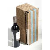 Pastel Pink And Natural Jute Brick Wine Box-Jute white and ice blue