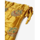 Om Shantam Sarees Yellow Silk Blends Chaniya Choli Semi Stitched Lehenga Single - Free Size