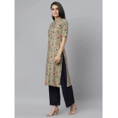 Stylum - Beige Rayon Womens Straight Kurti ( Pack of 1 ) - None