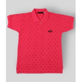 NEUVIN - Pink Cotton Blend Boys Polo T-Shirt ( Pack of 1 ) - None