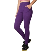 KARARO JEGGINGS - Cotton Blend Skinny Fit Purple Womens Jeggings ( Pack of 3 ) - None