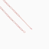 Rose Gold Elongated Link Chain Necklace