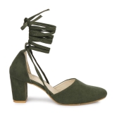 Ishransh - Olive Women's Gladiators Heels - None