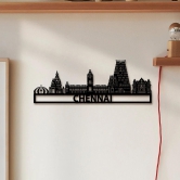 Wooden City Skyline | Chennai-Black Wood