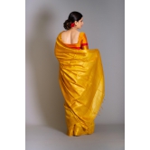 Sunrise Golden Yellow Soft Banarasi Pure Moonga Tussar Silk Saree