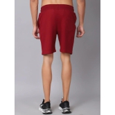 Rodamo  Men Maroon Slim Fit Sports Shorts