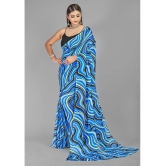 ANAND SAREES - Blue Georgette Saree Without Blouse Piece ( Pack of 1 ) - Blue